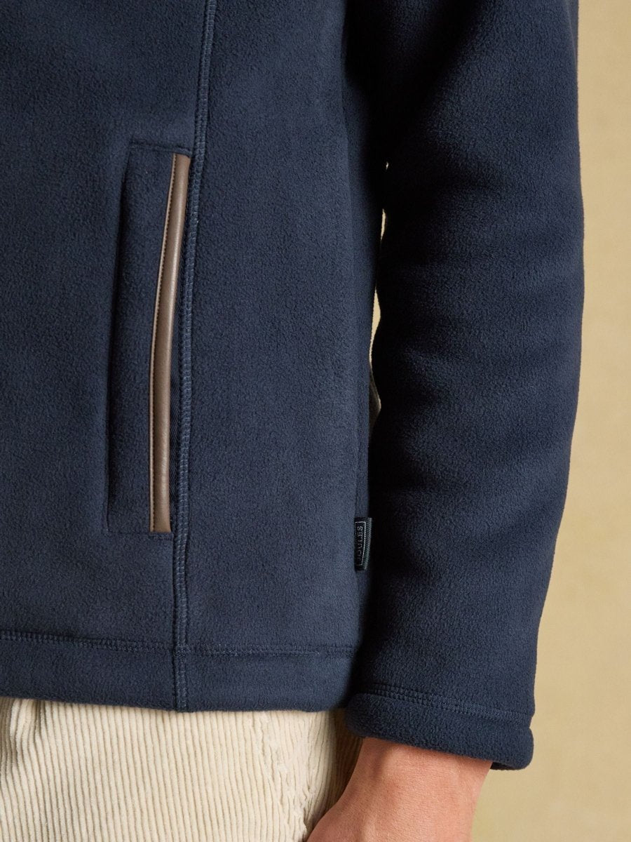 Heritage Fleece Navy Zip Through - RUTHERFORD & Co