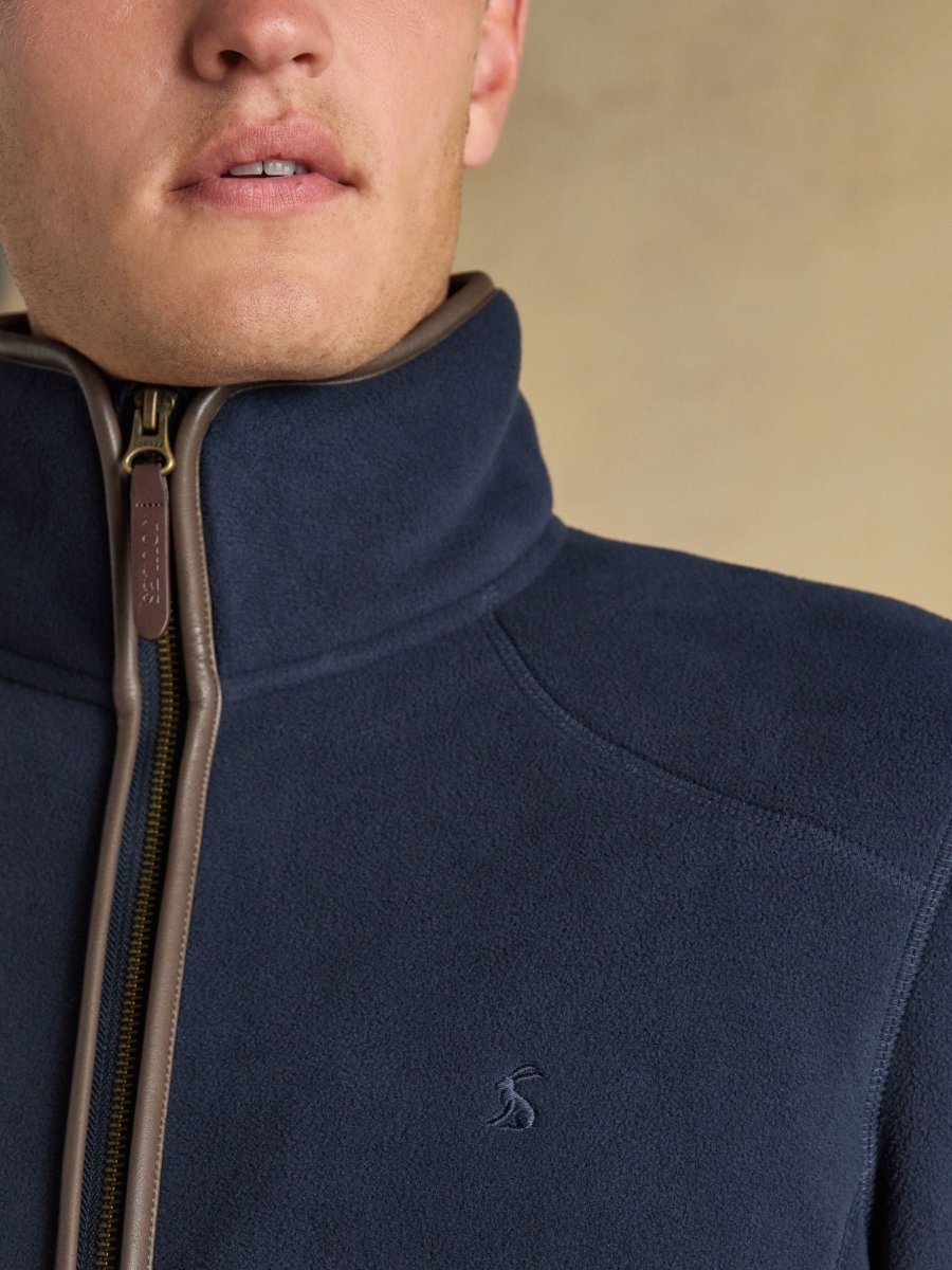 Heritage Fleece Navy Zip Through - RUTHERFORD & Co