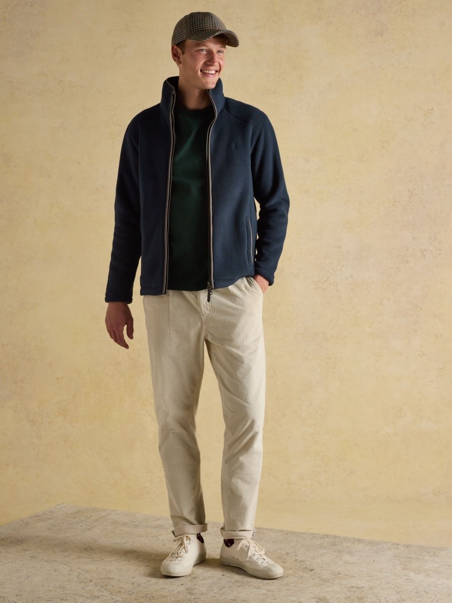 Heritage Fleece Navy Zip Through - RUTHERFORD & Co