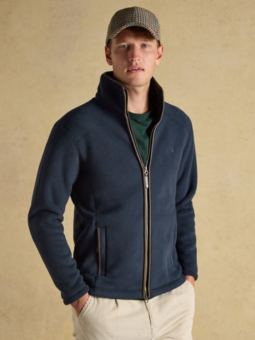 Heritage Fleece Navy Zip Through - RUTHERFORD & Co