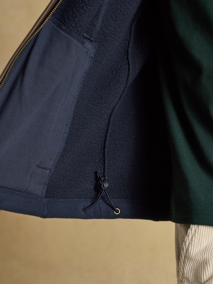Heritage Fleece Navy Zip Through - RUTHERFORD & Co