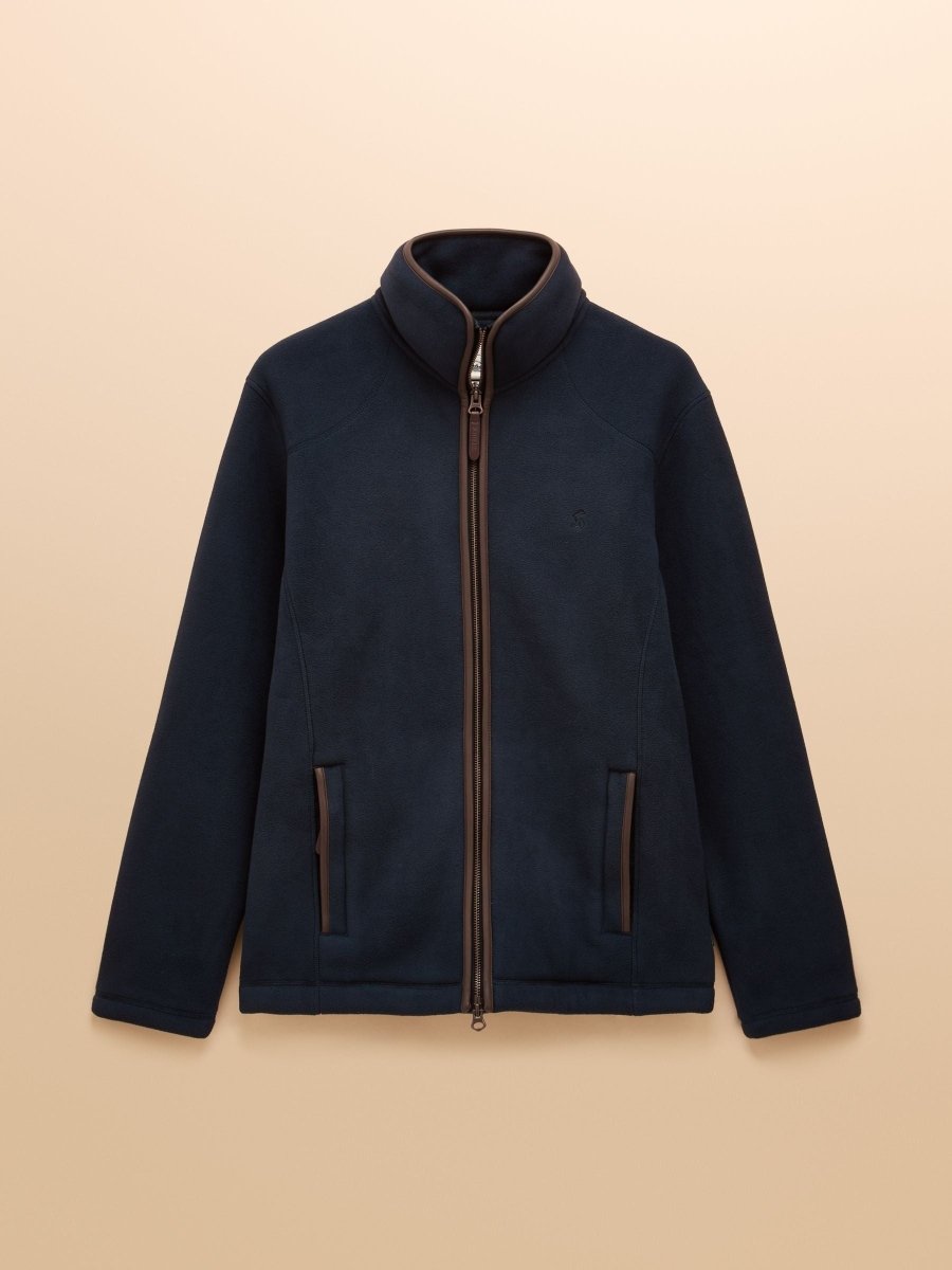 Heritage Fleece Navy Zip Through - RUTHERFORD & Co