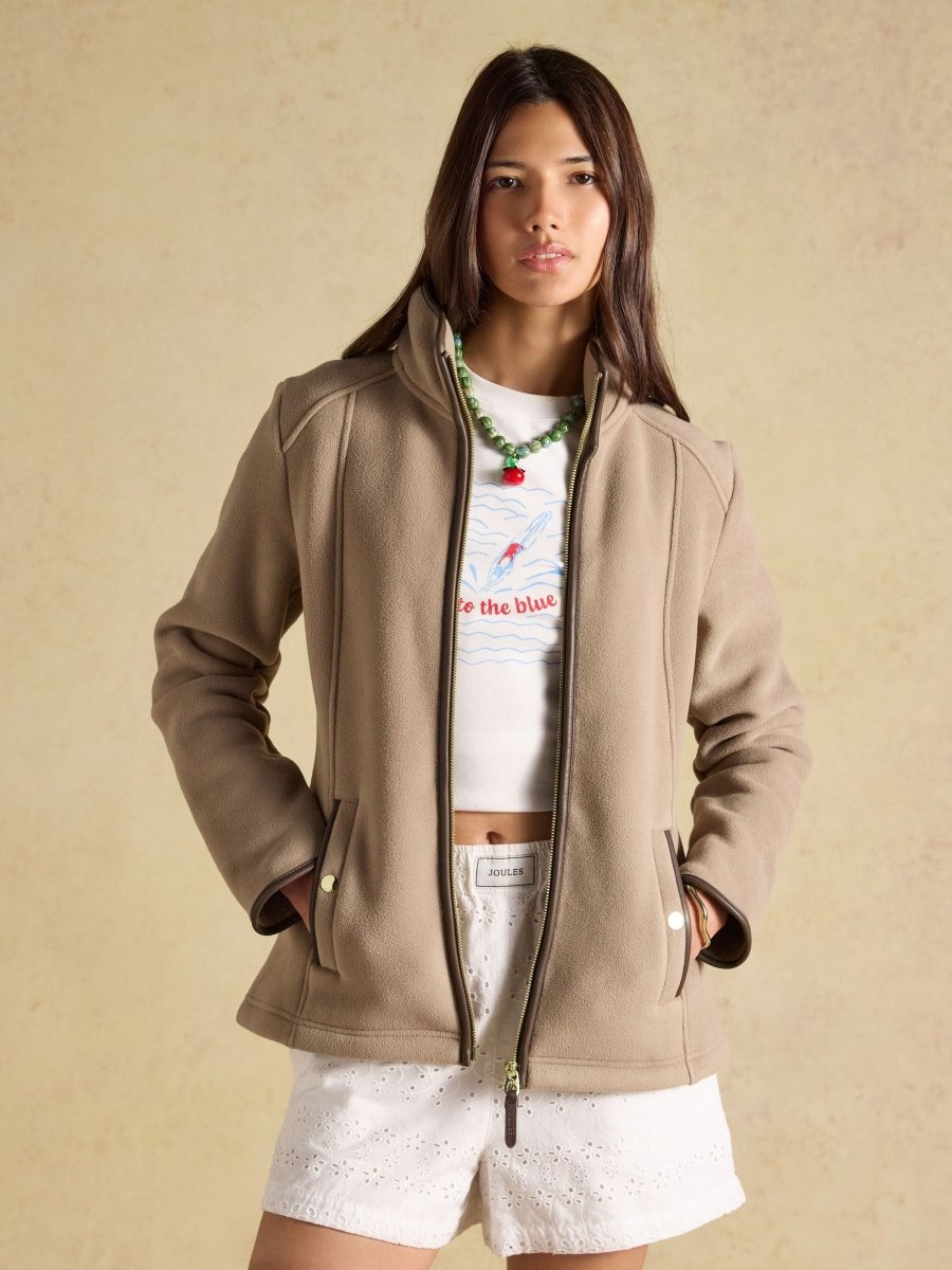 Heritage Mink Brown Regular Zip Up Polar Fleece - RUTHERFORD & Co