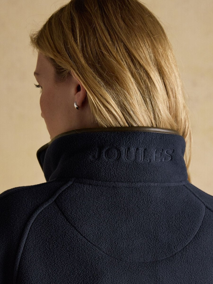 Heritage Navy Fleece Longline Cape - RUTHERFORD & Co