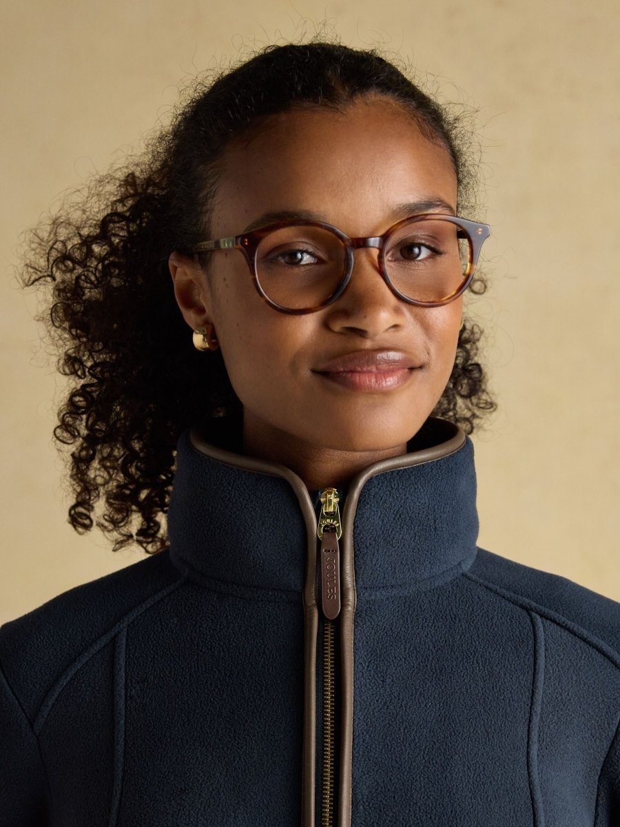 Heritage Navy Regular Zip Up Polar Fleece - RUTHERFORD & Co