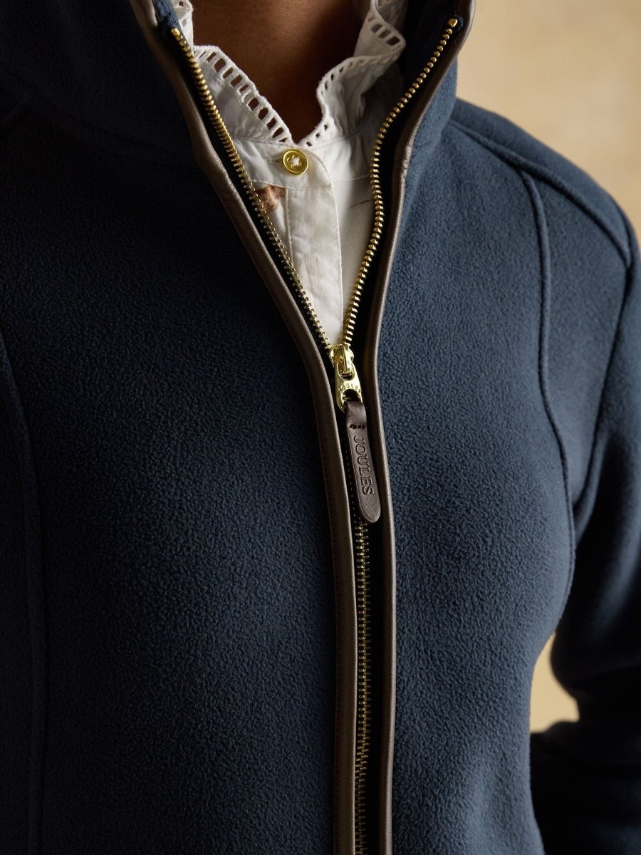 Heritage Navy Regular Zip Up Polar Fleece - RUTHERFORD & Co