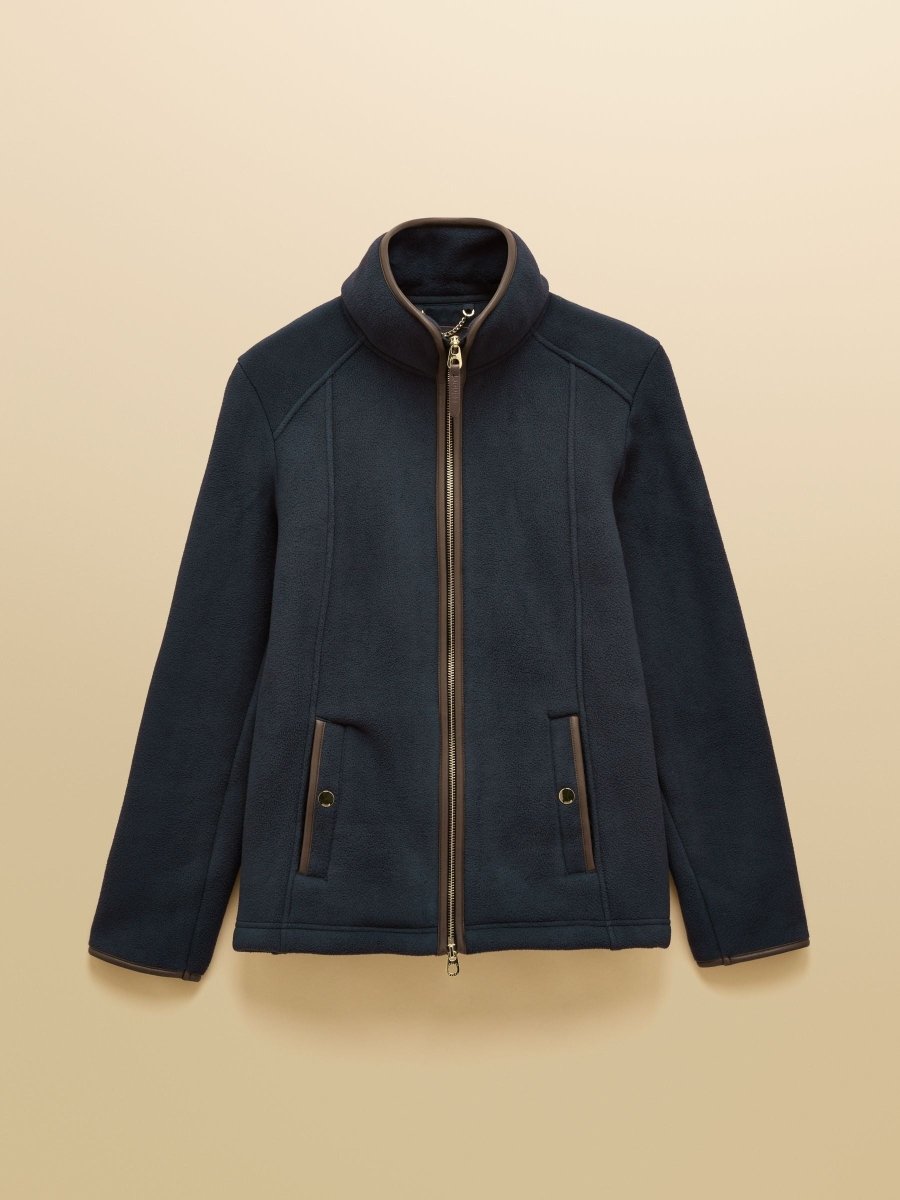 Heritage Navy Regular Zip Up Polar Fleece - RUTHERFORD & Co