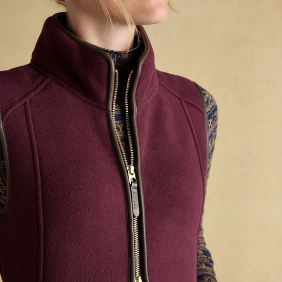 Heritage Red Fleece Gilet - RUTHERFORD & Co