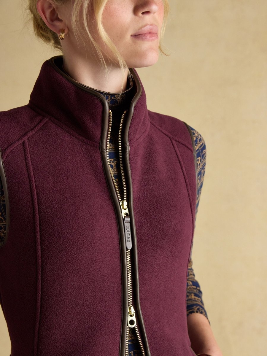 Heritage Red Fleece Gilet - RUTHERFORD & Co