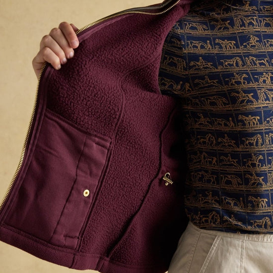 Heritage Red Fleece Gilet - RUTHERFORD & Co