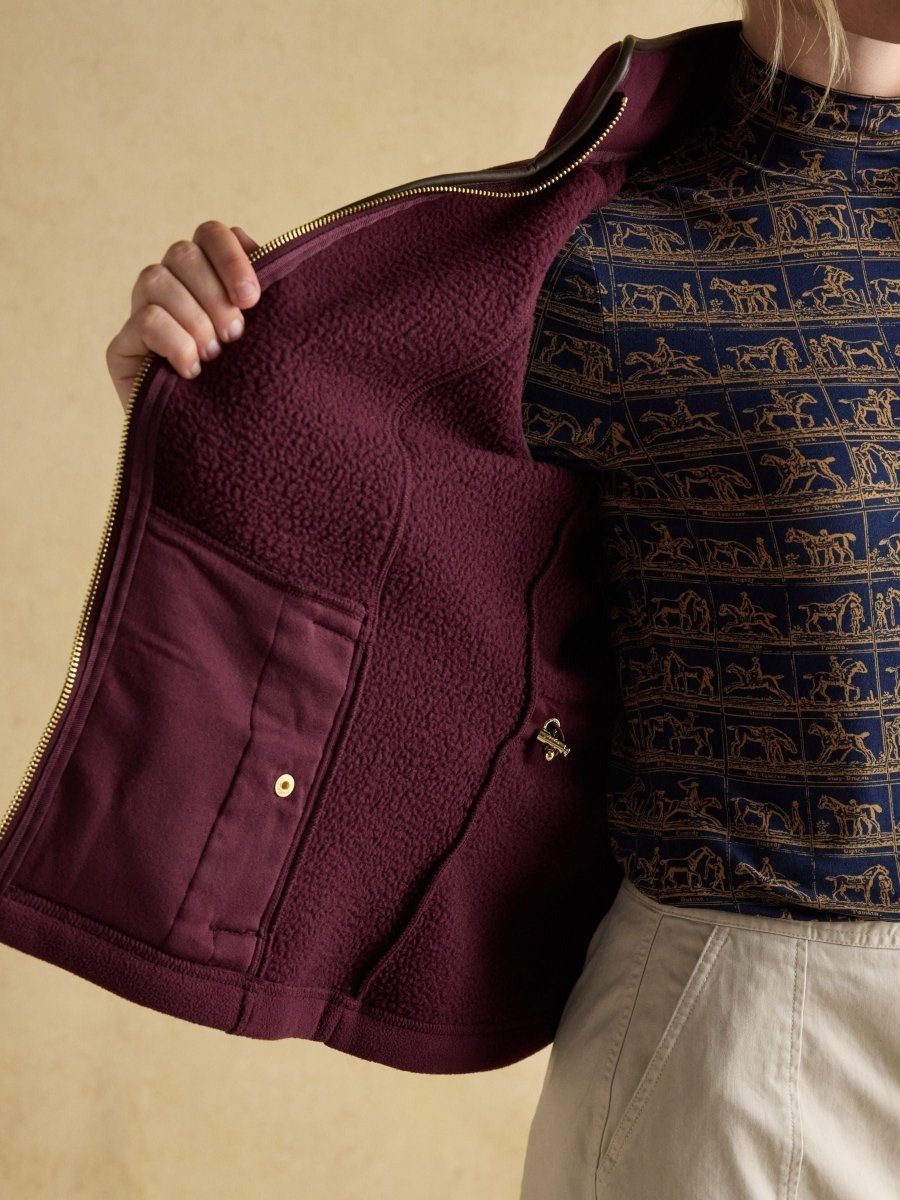 Heritage Red Fleece Gilet - RUTHERFORD & Co