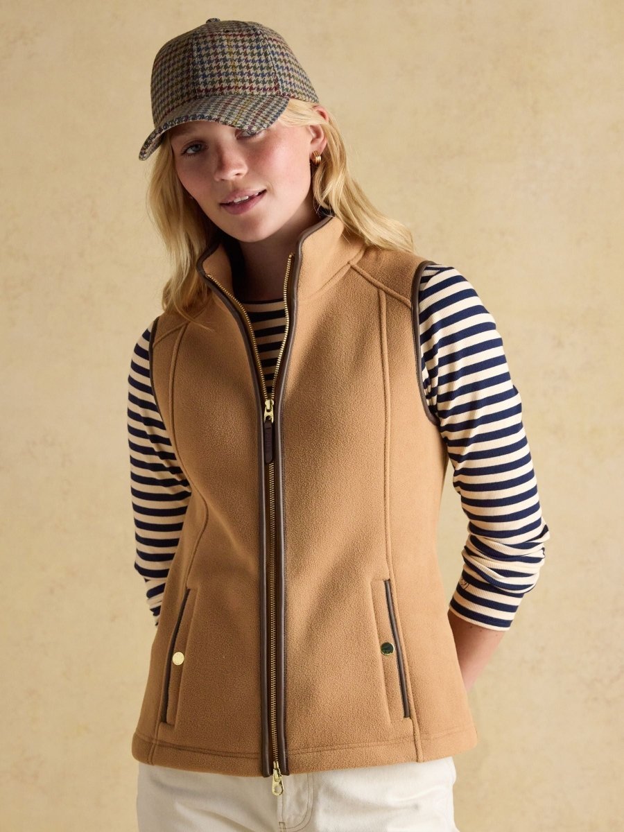 Heritage Tan Fleece Gilet - RUTHERFORD & Co