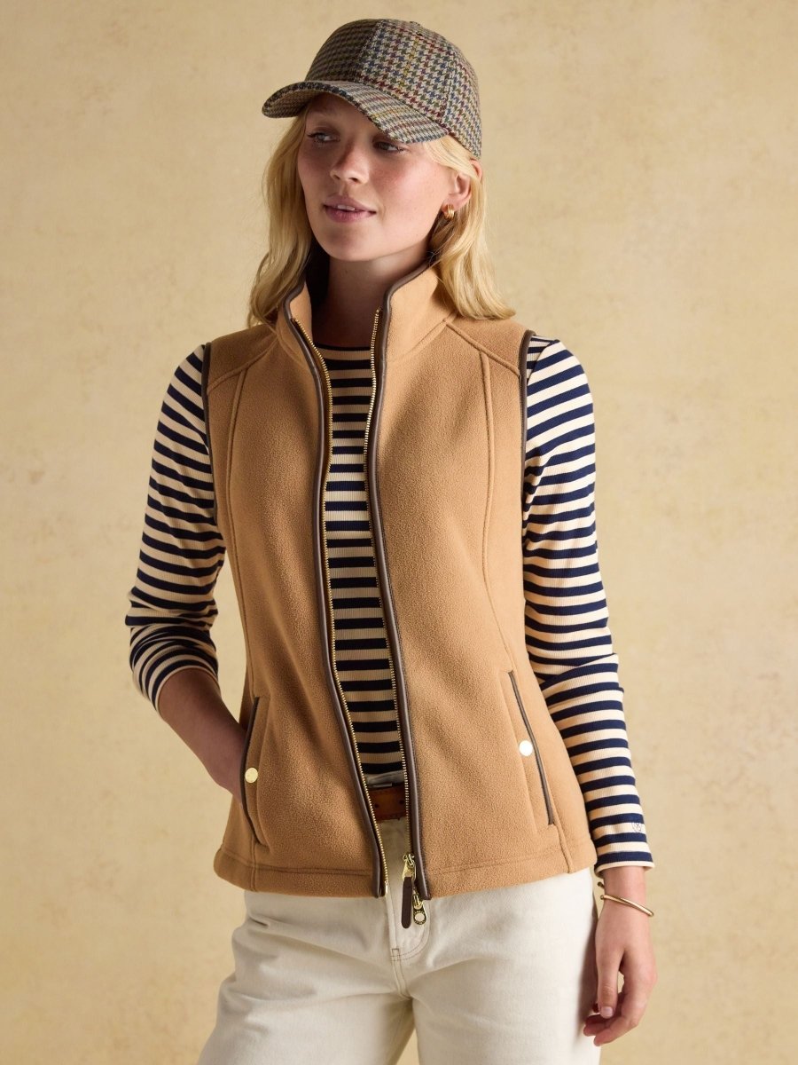 Heritage Tan Fleece Gilet - RUTHERFORD & Co