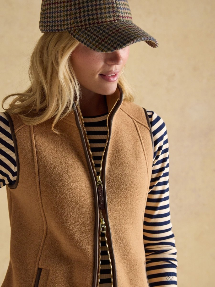 Heritage Tan Fleece Gilet - RUTHERFORD & Co