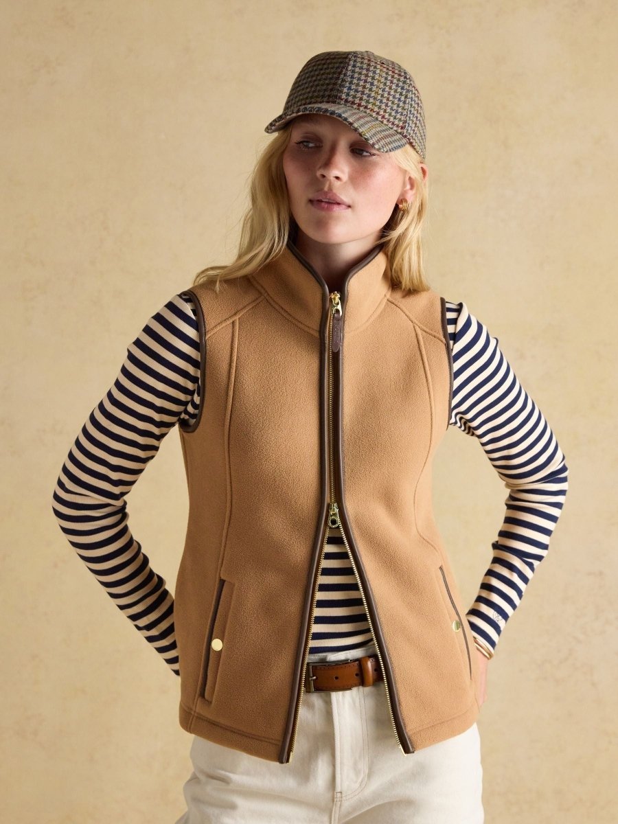 Heritage Tan Fleece Gilet - RUTHERFORD & Co