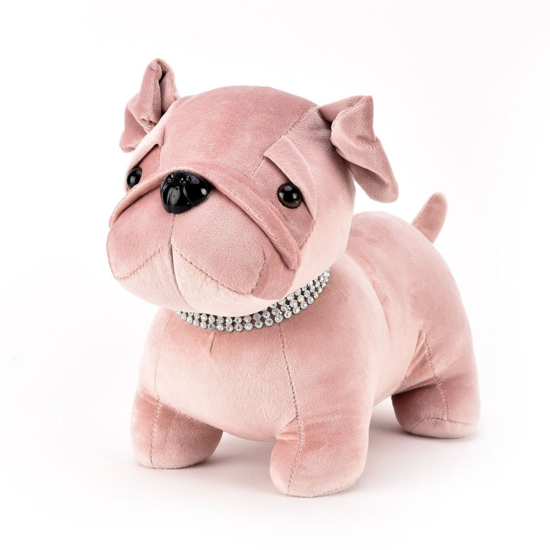 Hestia Blush Dog with Diamante Collar Door Stop - RUTHERFORD & Co
