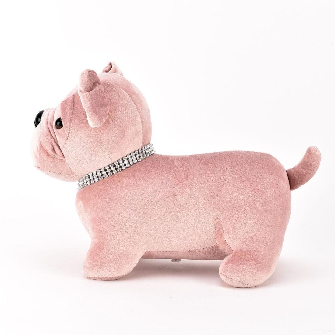 Hestia Blush Dog with Diamante Collar Door Stop - RUTHERFORD & Co