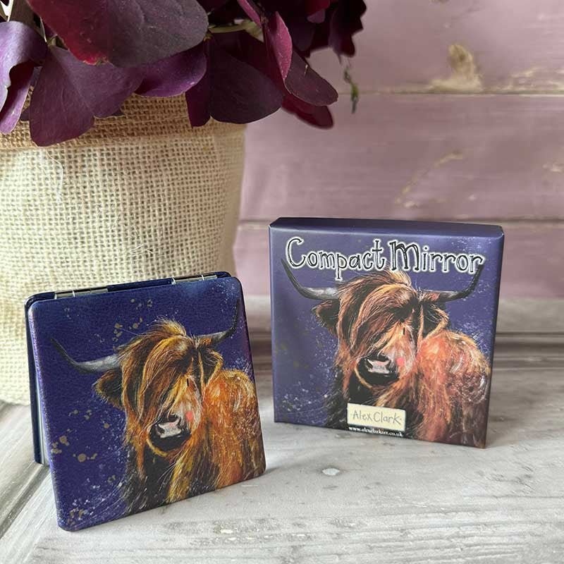 Highland Cow Compact Mirror - RUTHERFORD & Co