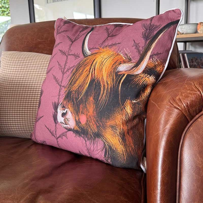 Highland Cow Cushion - RUTHERFORD & Co