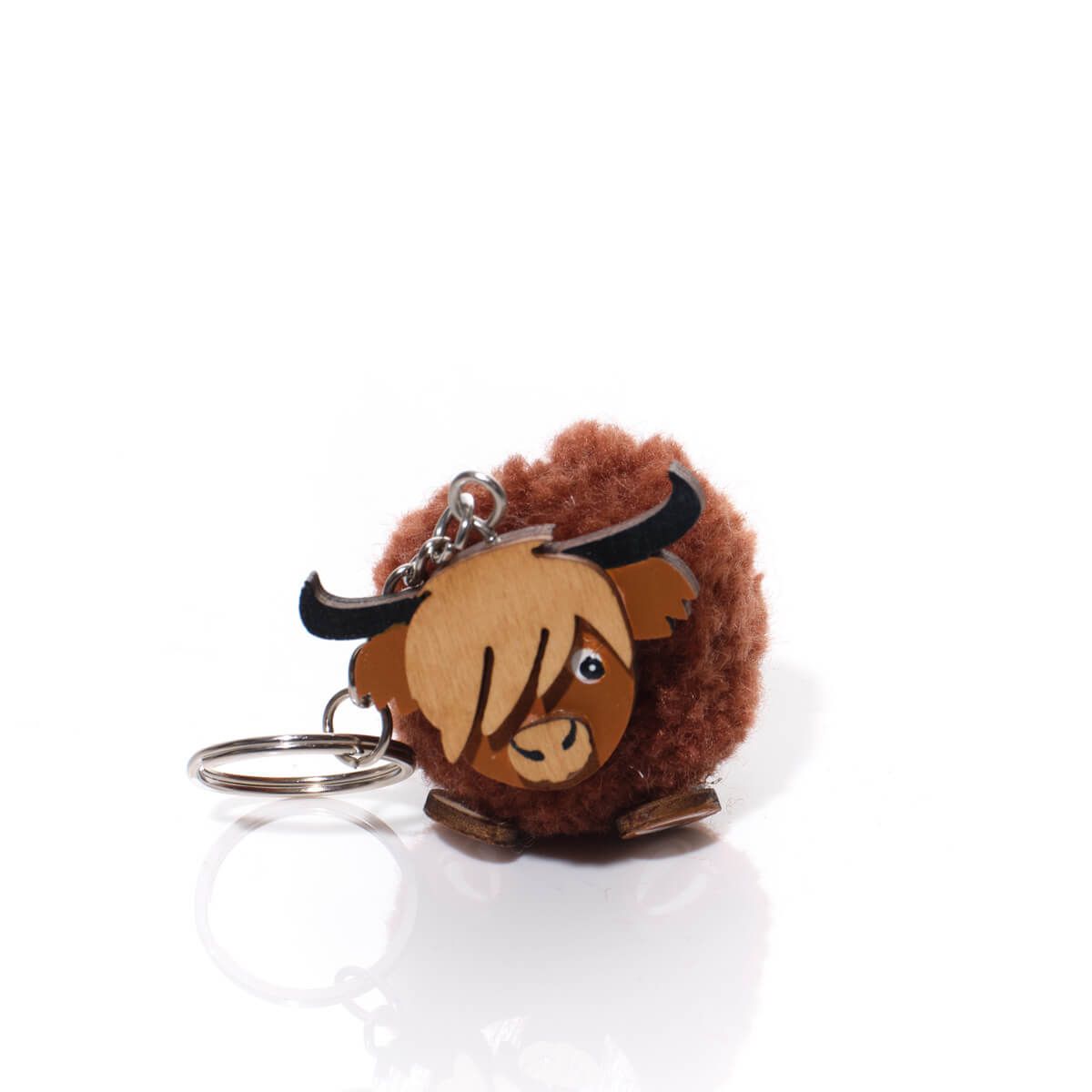 Highland Cow Pom Pom Keyring - RUTHERFORD & Co