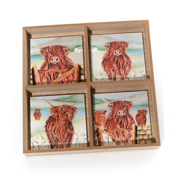 Highland Cow Slate Coaster - RUTHERFORD & Co