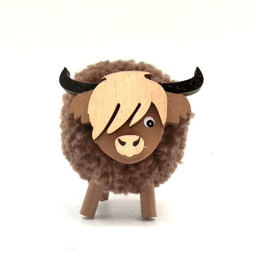 Highland Cow Standing Pom Pom - RUTHERFORD & Co