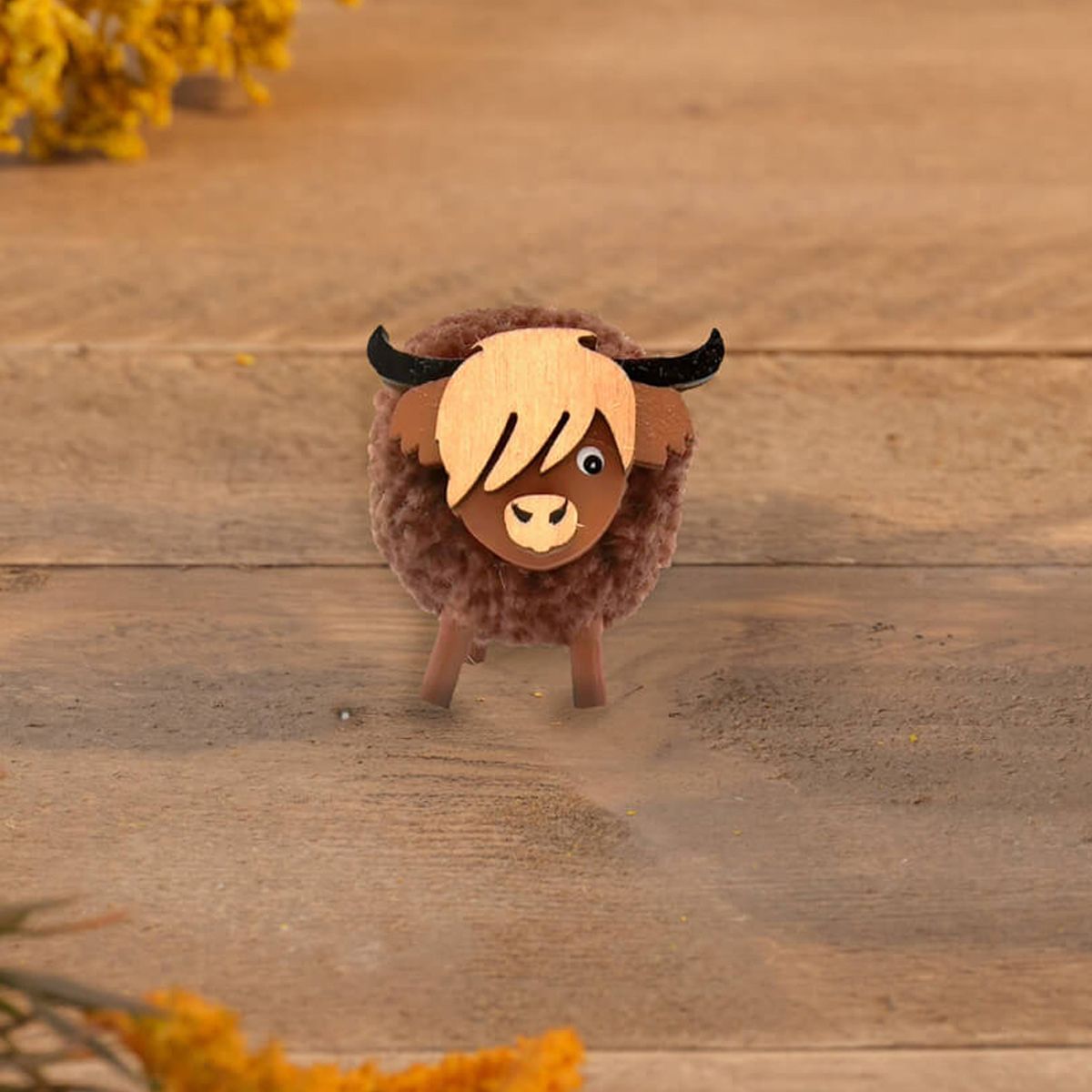 Highland Cow Standing Pom Pom - RUTHERFORD & Co