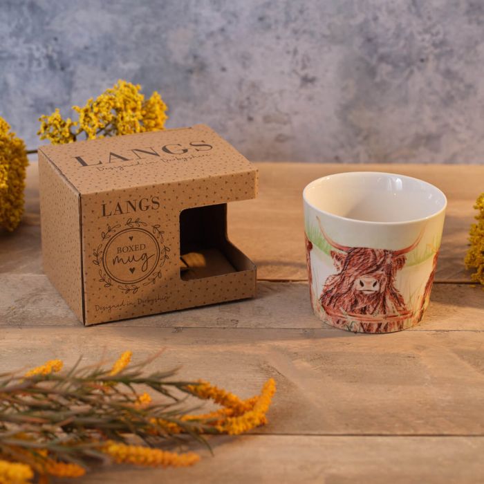 Highland Cow Stoneware Mug With Gift Box - RUTHERFORD & Co