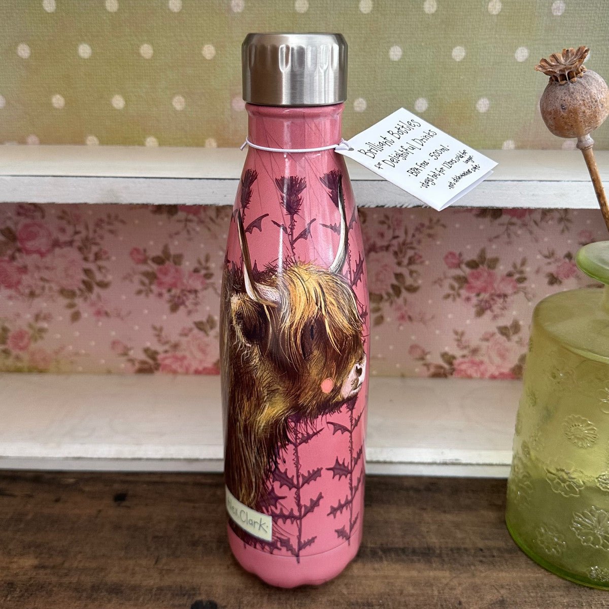 Highland Cow Water Bottle - RUTHERFORD & Co