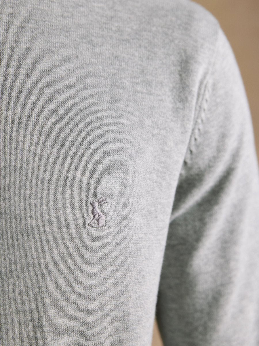 Hillside Grey Quarter Zip Knitted Jumper - RUTHERFORD & Co