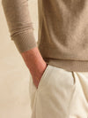 Hillside Oat Quarter Zip Knitted Jumper - RUTHERFORD & Co