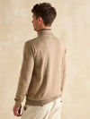 Hillside Oat Quarter Zip Knitted Jumper - RUTHERFORD & Co
