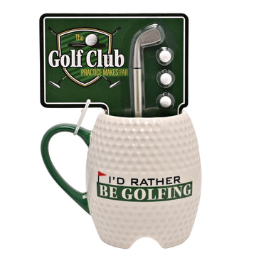 Harvey Makin Golf Ball Mug & Putter Pen Set 'Rather Be Golfing'
