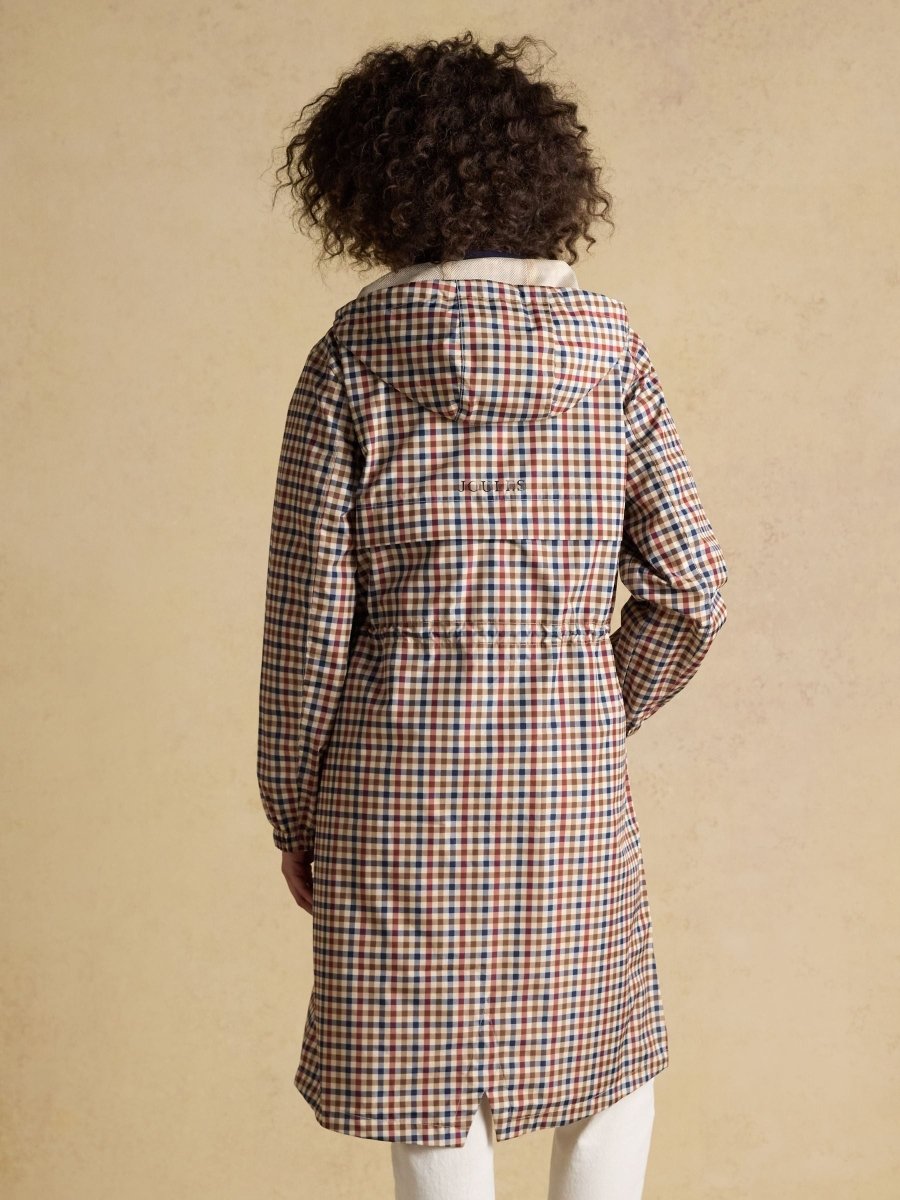 Holkham Gingham Waterproof Packable Raincoat With Hood - RUTHERFORD & Co