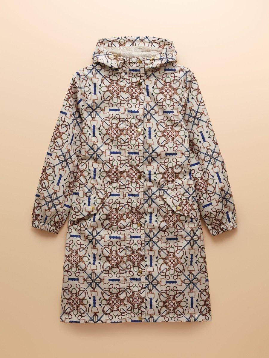 Holkham Horse Tack Stone Waterproof Packable Raincoat with Hood - RUTHERFORD & Co