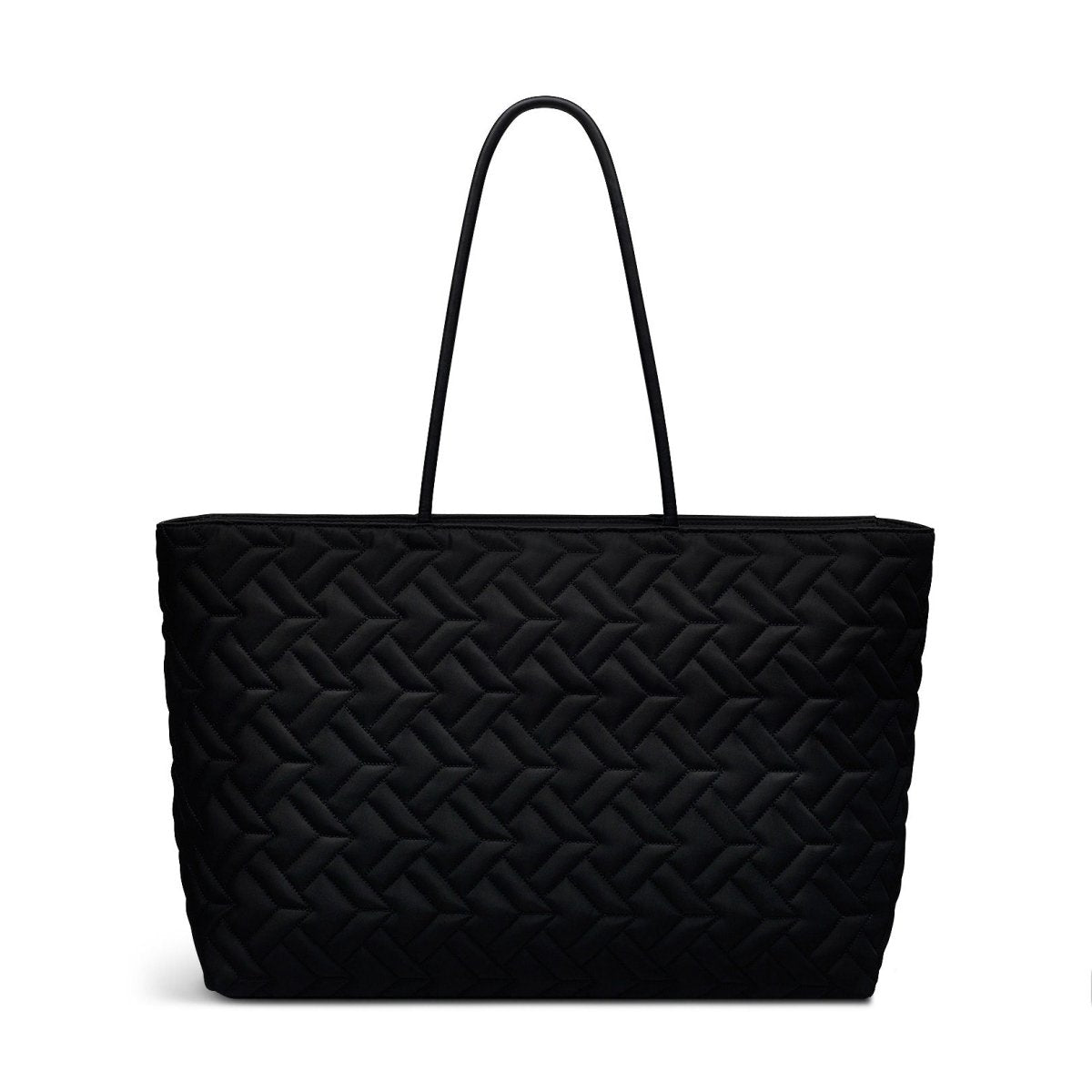 Holland Park Fabric Large Ziptop Tote Bag in Black - RUTHERFORD & Co