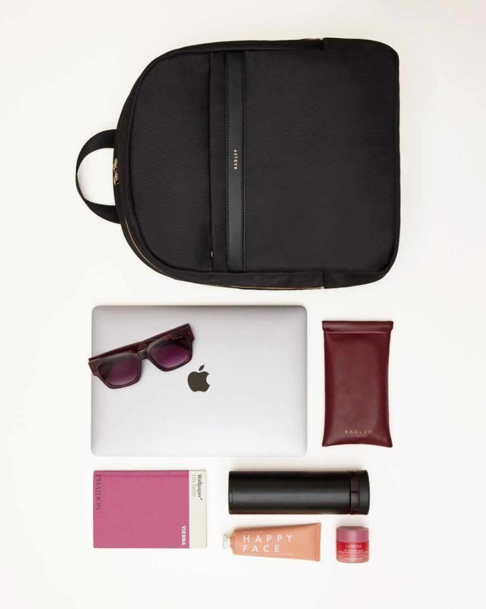 Holland Park Medium Ziptop Backpack Black - RUTHERFORD & Co