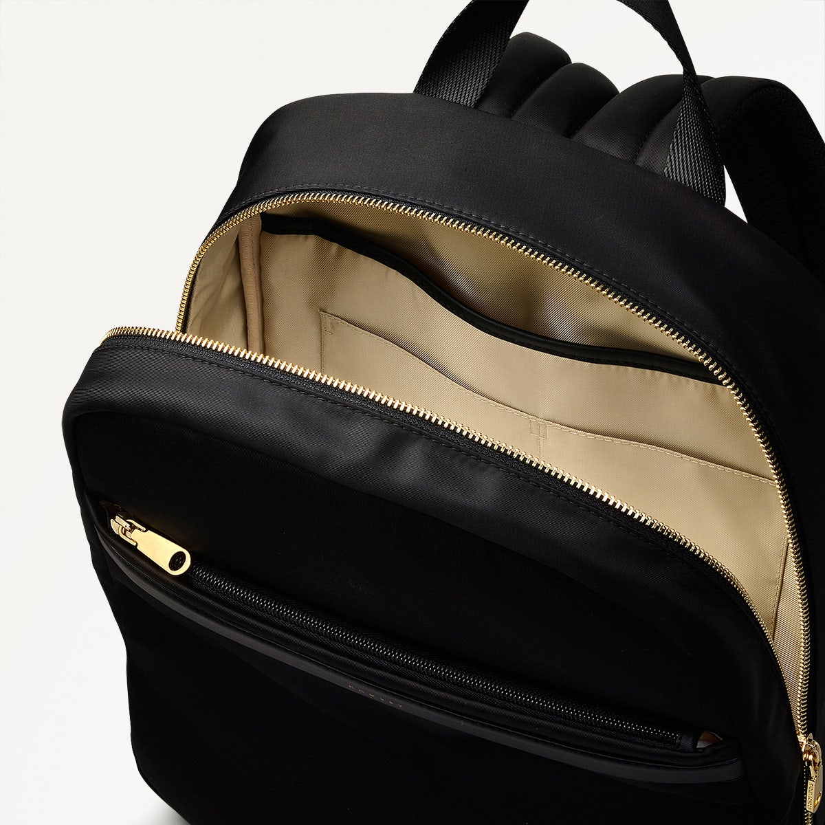 Holland Park Medium Ziptop Backpack Black - RUTHERFORD & Co