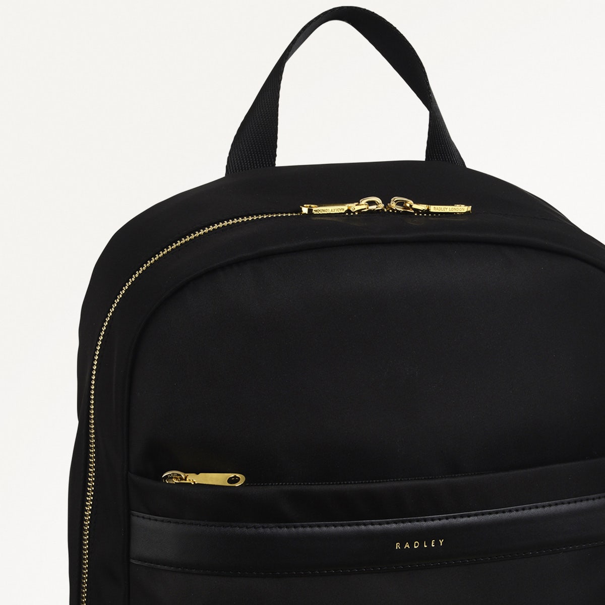 Holland Park Medium Ziptop Backpack Black - RUTHERFORD & Co