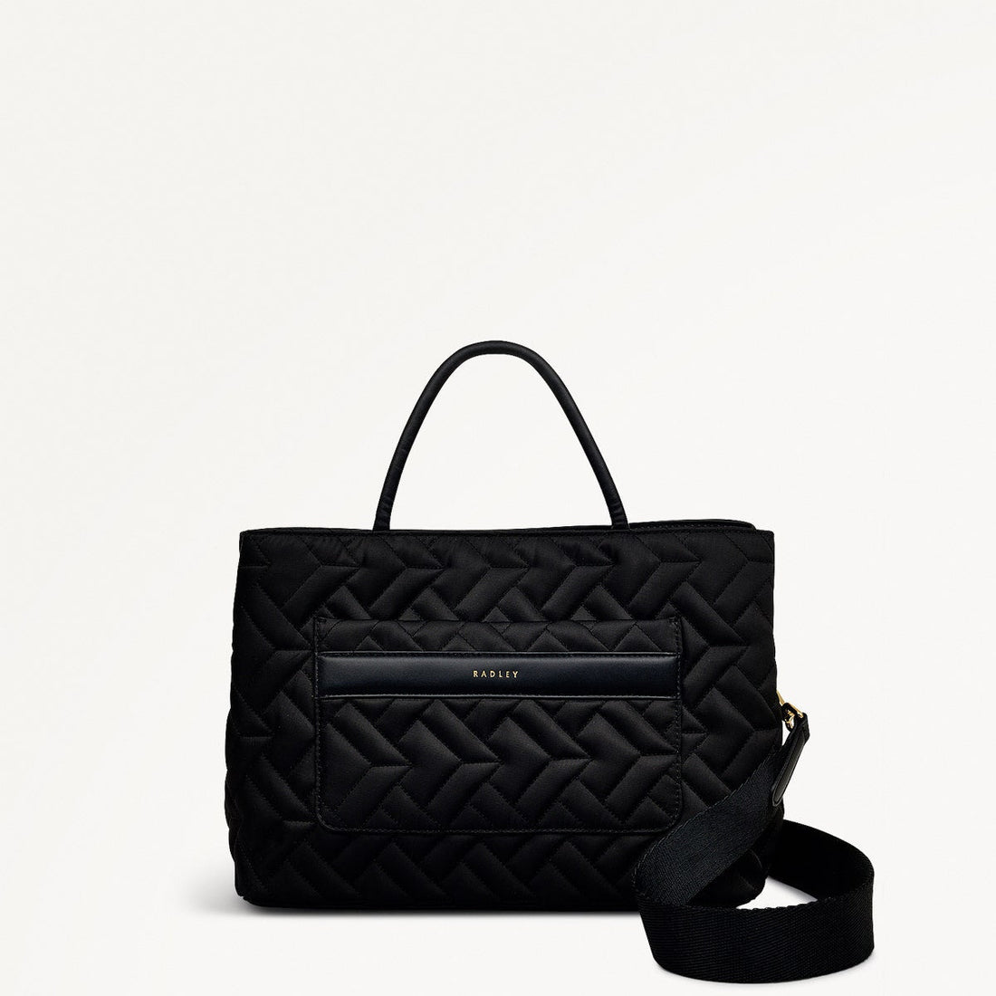Holland Park - Quilt Medium Ziptop Grab Black - RUTHERFORD & Co