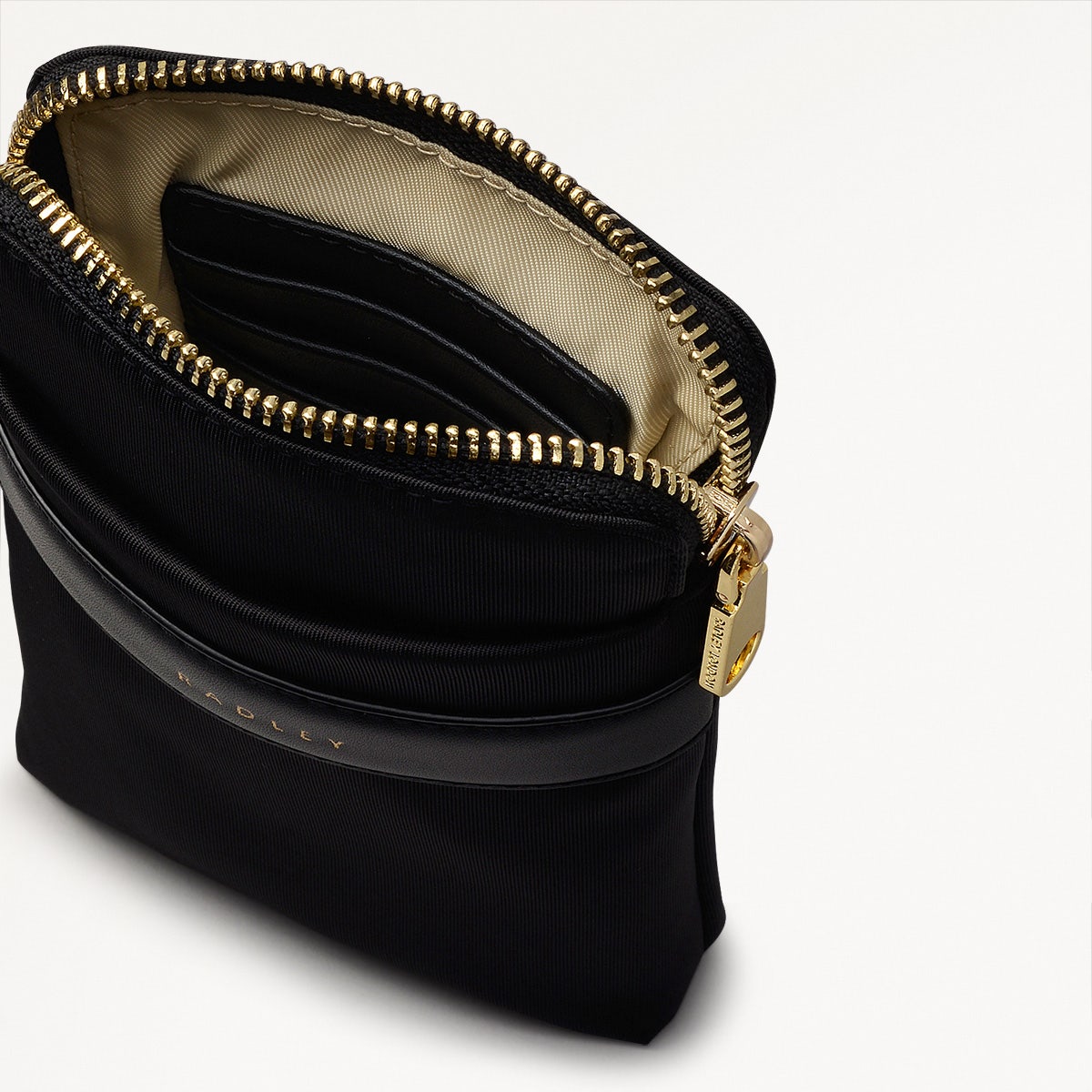 HOLLAND PARK/BLACK/MEDIUM ZIP AROUND PHONE CROSSBODY - RUTHERFORD & Co