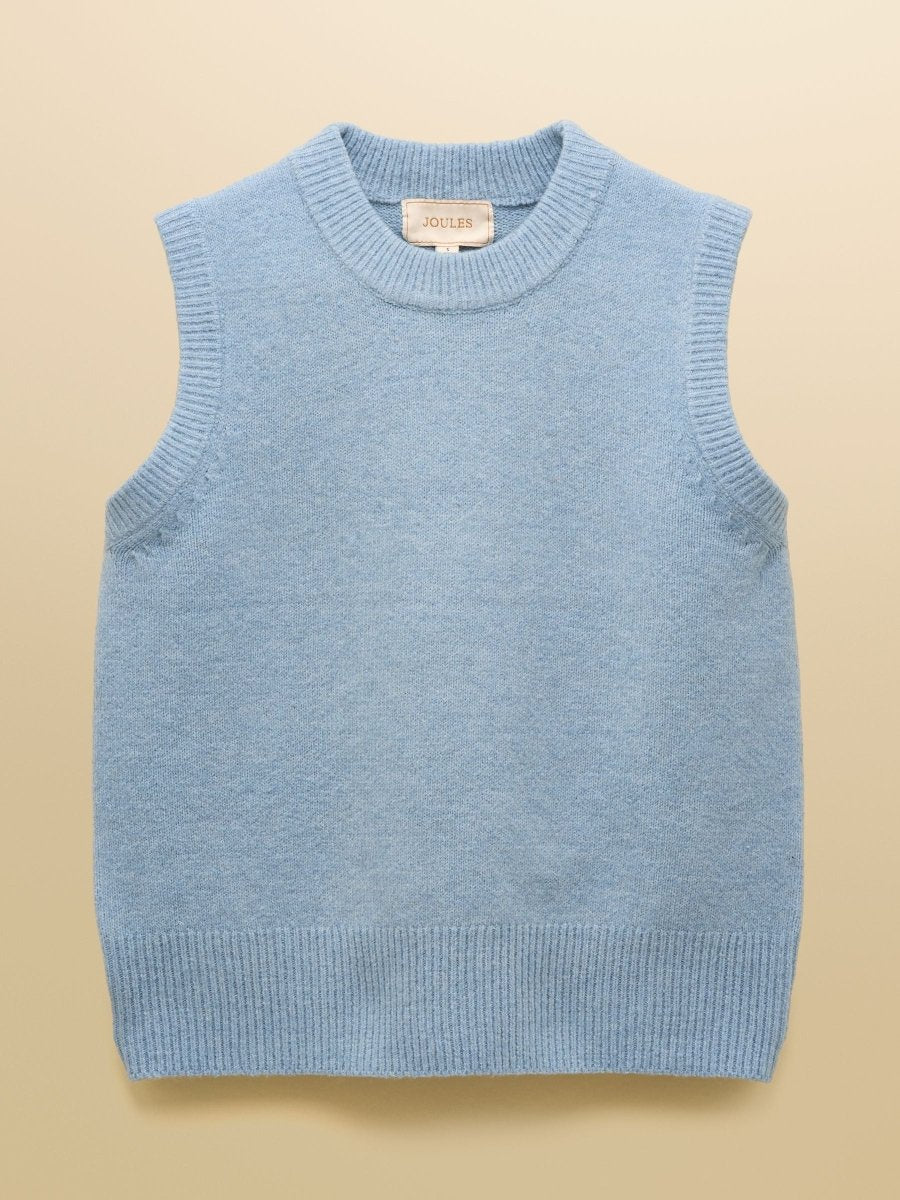 Holly Light Blue Knitted Vest - RUTHERFORD & Co