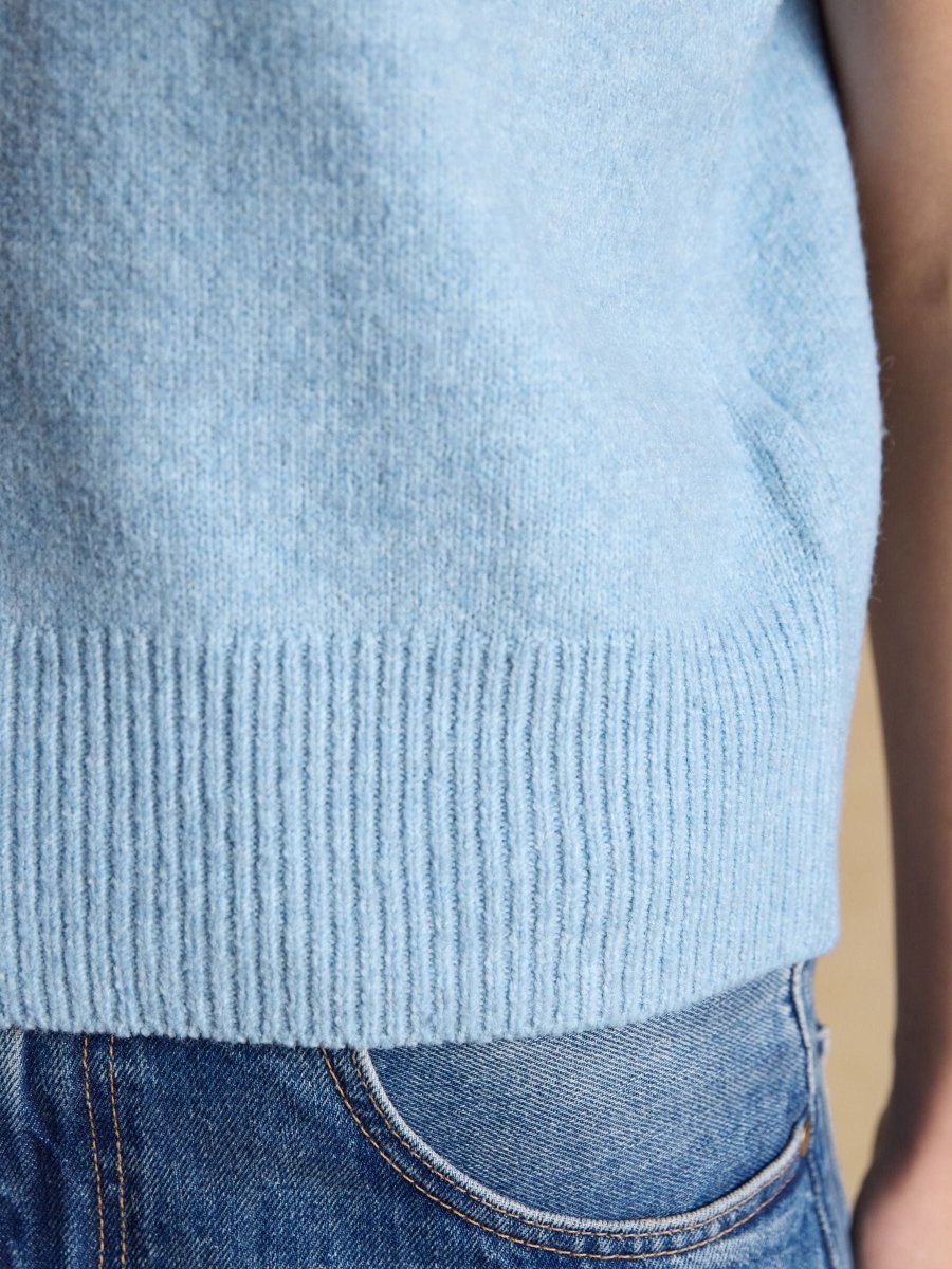 Holly Light Blue Knitted Vest - RUTHERFORD & Co