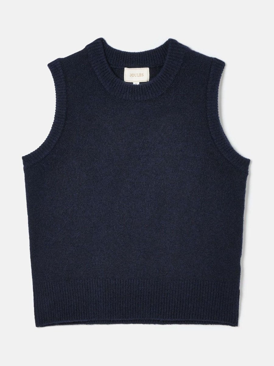 Holly Navy Blue Knitted Vest - RUTHERFORD & Co