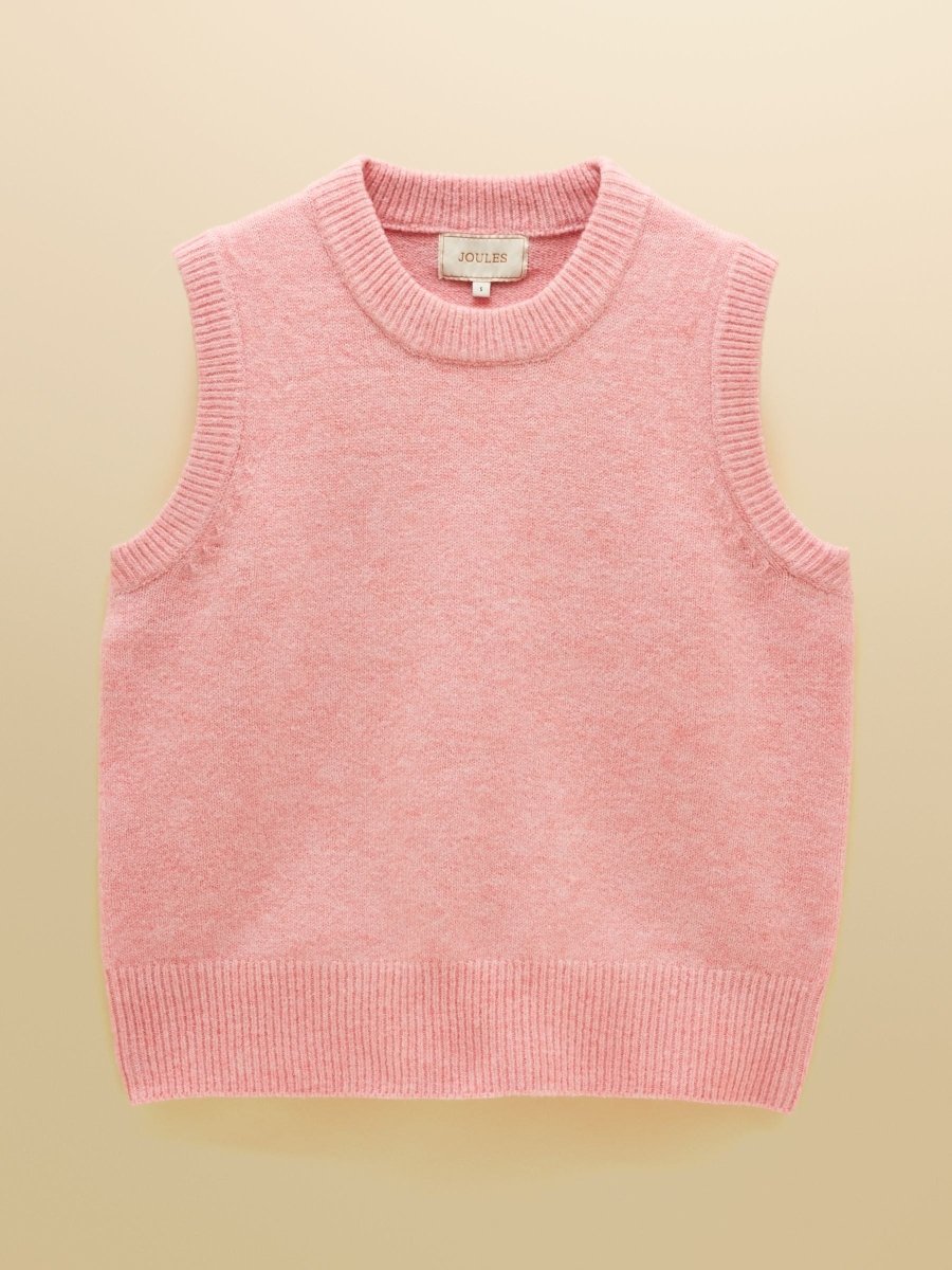 Holly Pale Pink Knitted Vest - RUTHERFORD & Co