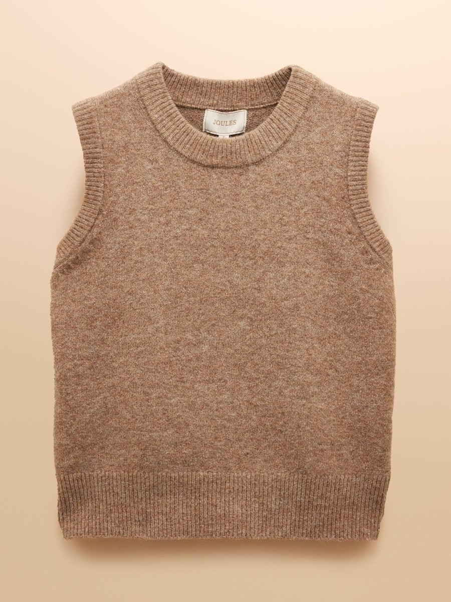 Holly Tan Knitted Vest - RUTHERFORD & Co