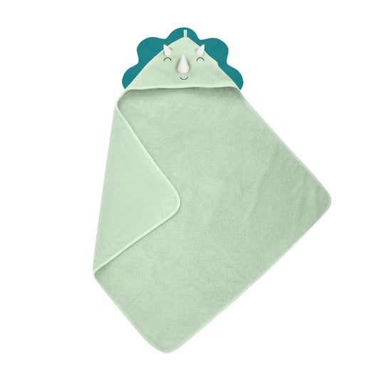 Hooded Bath Towel Baby Soft Downtime Animal Toddler Wrap Bathtime Accessory - Dinosaur