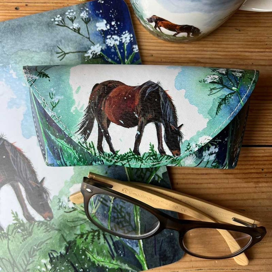 Horse and Cow Parsley Spectacle Case - RUTHERFORD & Co