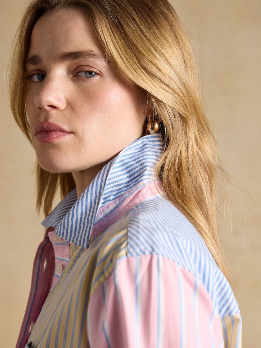 Hotchpotch Striped Boyfriend Fit Oxford Shirt - RUTHERFORD & Co