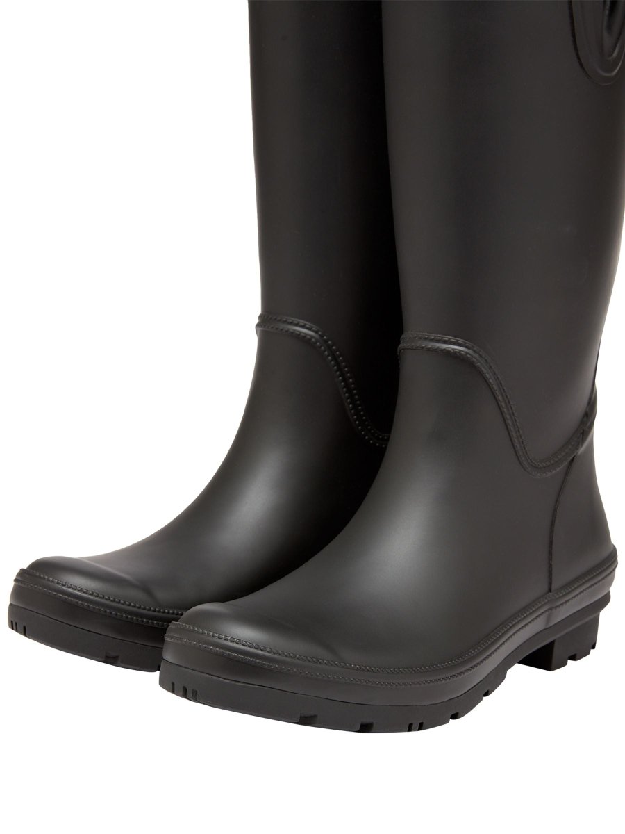 Houghton Black Adjustable Tall Wellies - RUTHERFORD & Co
